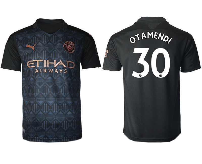 Men 2020-2021 club Manchester City away aaa version #30 black Soccer Jerseys->manchester city jersey->Soccer Club Jersey